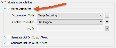 Enabling Merge Attributes in the PointOnAreaOverlayer transformer parameters
